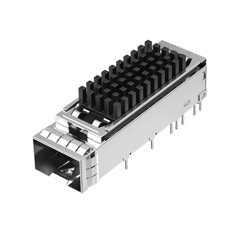 TR11BCS2050 SFP+ 1x1 Cage With Heat Sink Solder Through Hole