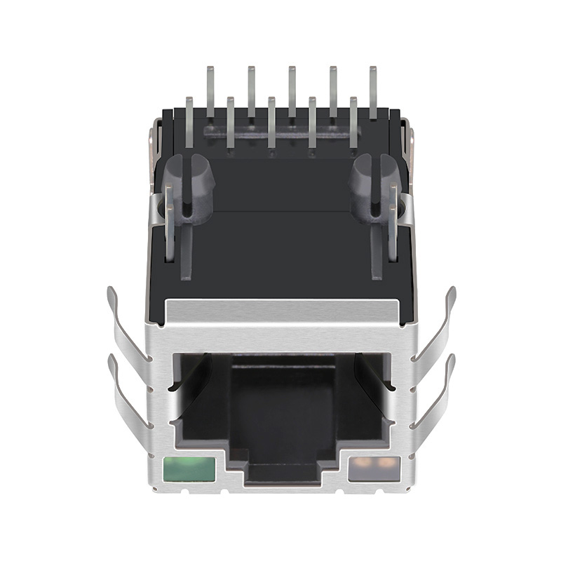 TRJM16402A37NL 2.5G Base-T Single Port RJ45 PoE+ MagJack Tab Up With Orange&Green/Yellow Led