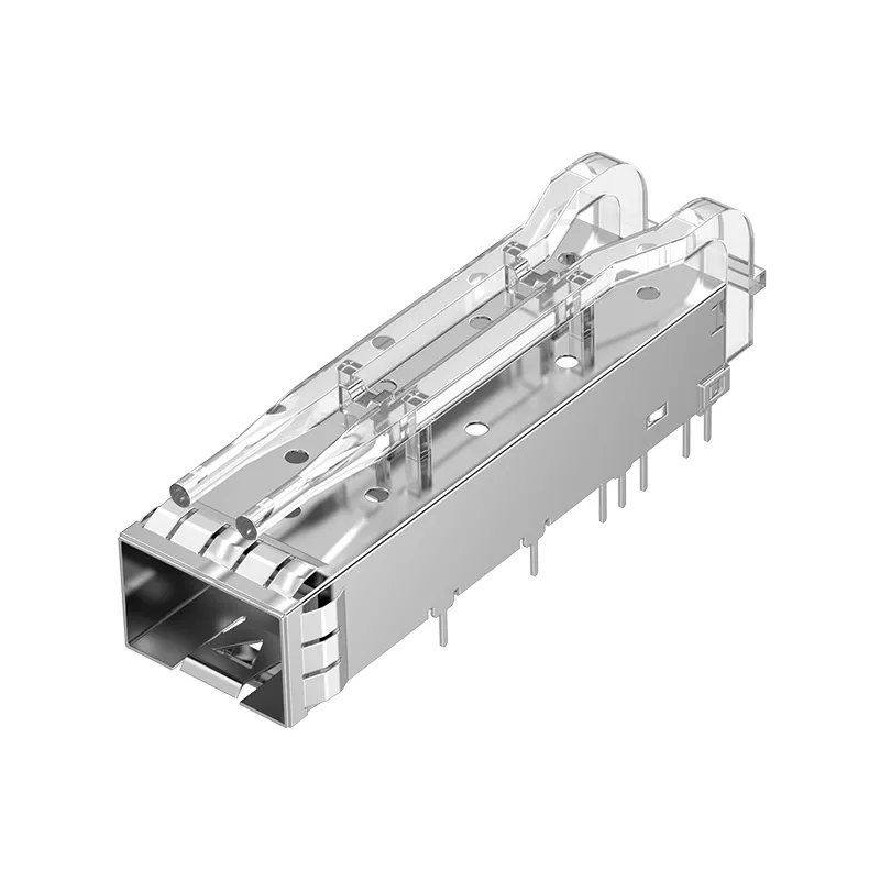 TR11BCS2200 1x1 Port SFP+ Cage Connector Solder With EMI Spring Finger