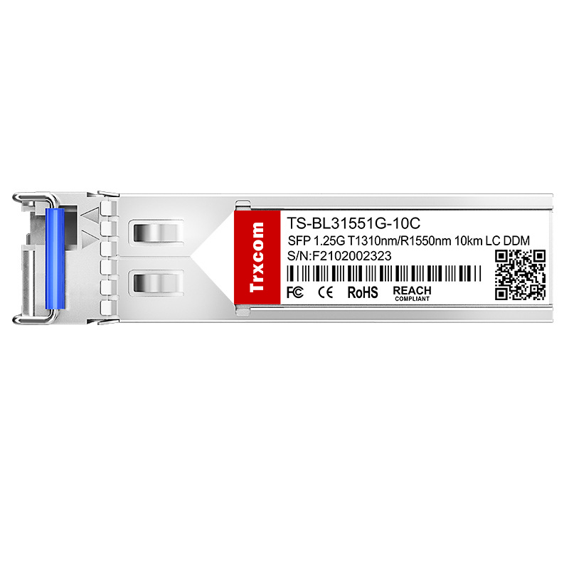 TS-BL55491G-A2C SFP 1G BiDi 1550nm-TX/1490nm-RX 120km DOM Simplex LC/UPC SMF Optical Transceiver Module