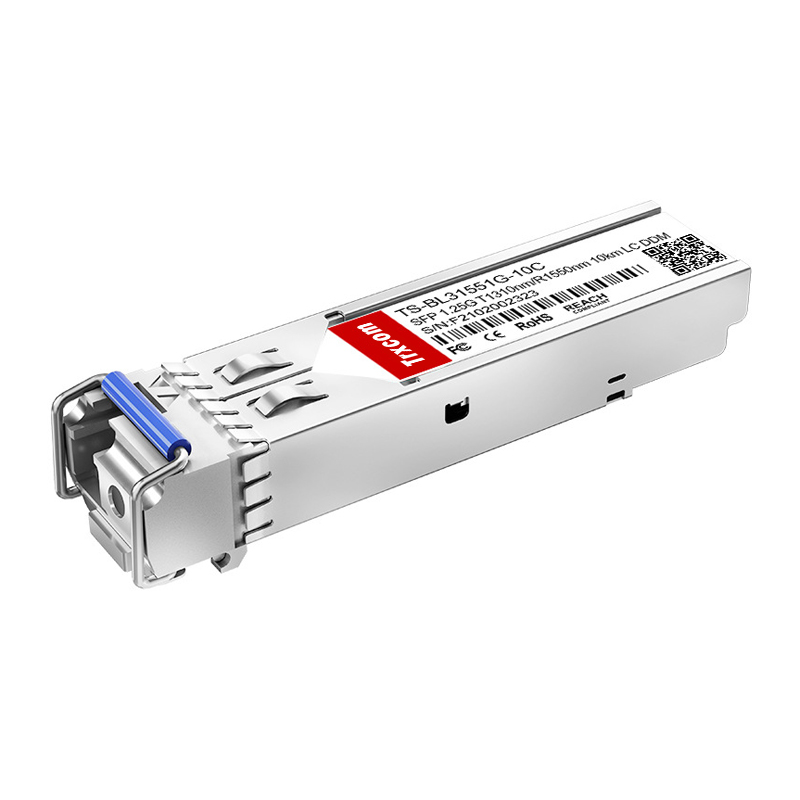 TS-BL55491G-A2C SFP 1G BiDi 1550nm-TX/1490nm-RX 120km DOM Simplex LC/UPC SMF Optical Transceiver Module